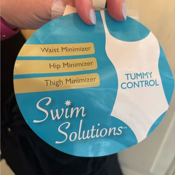 NWT Swim Solutions Tummy Control Swimsuit in Black size 20 - Picture 5 of 6
